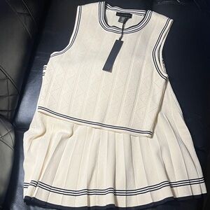 NWT! House of Harlow 1960 Cream Tennis Set
